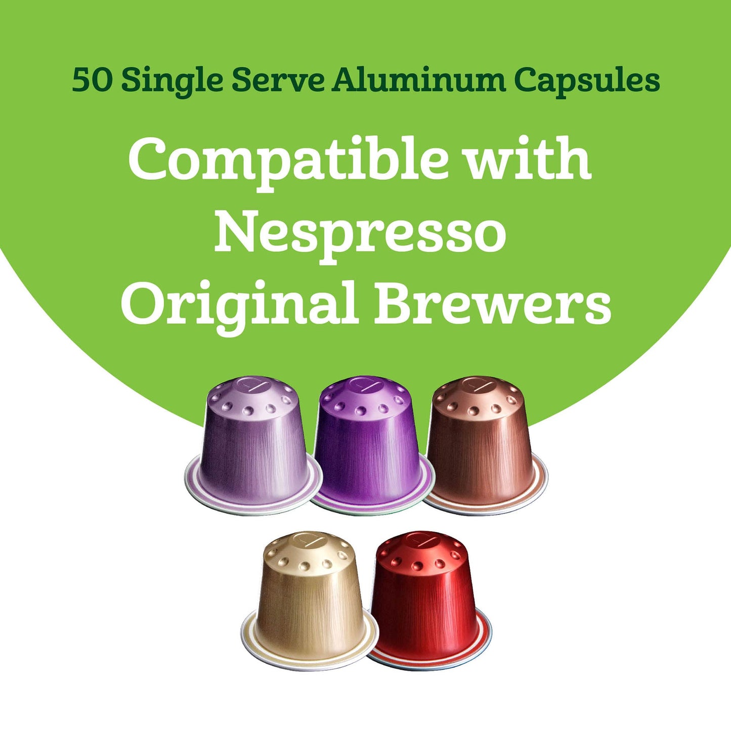 large online retailer Fresh Intenso Dark & Forte Light Roast Variety Pack, Compatible with Nespresso, 50 Aluminum compact pieces (10 Count per Pack)