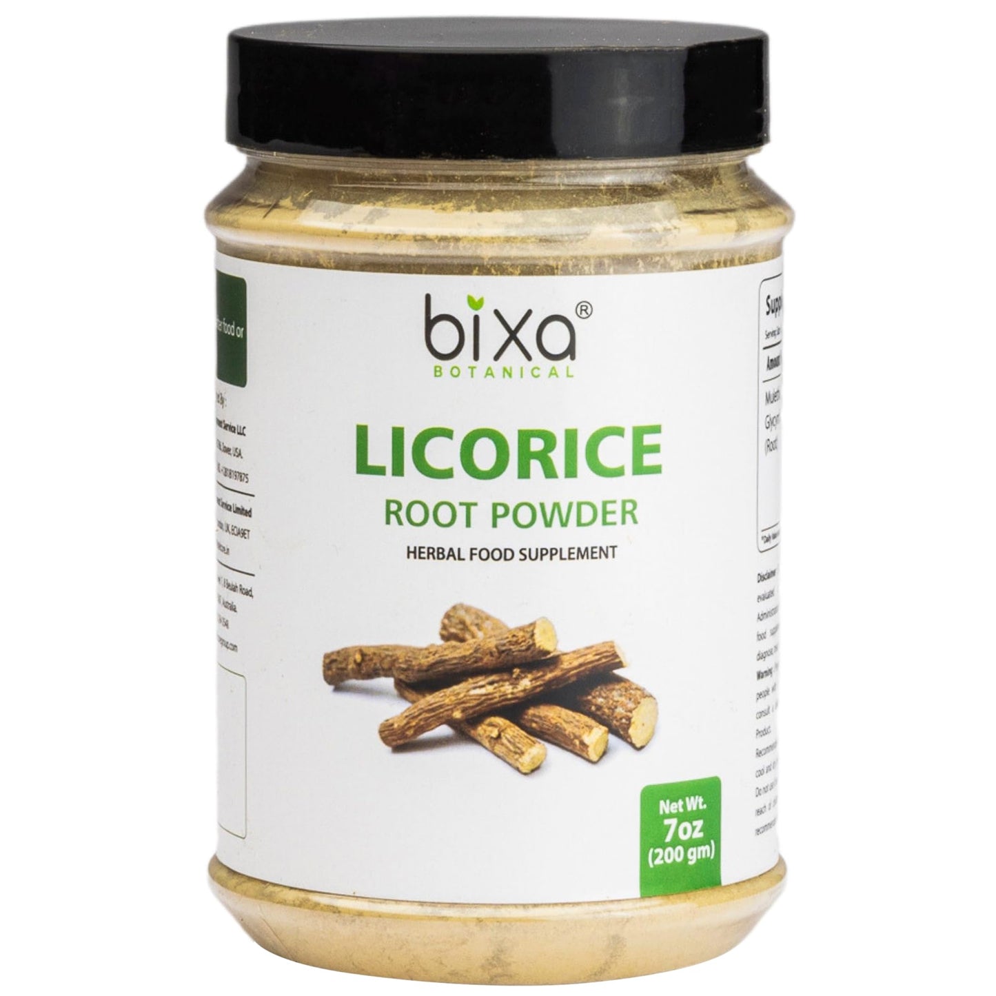 bixa BOTANICAL Licorice Root Powder - Ayurvedic Herbal Supplement, 200 Grams, Gluten Free, Non-GMO, Vegan