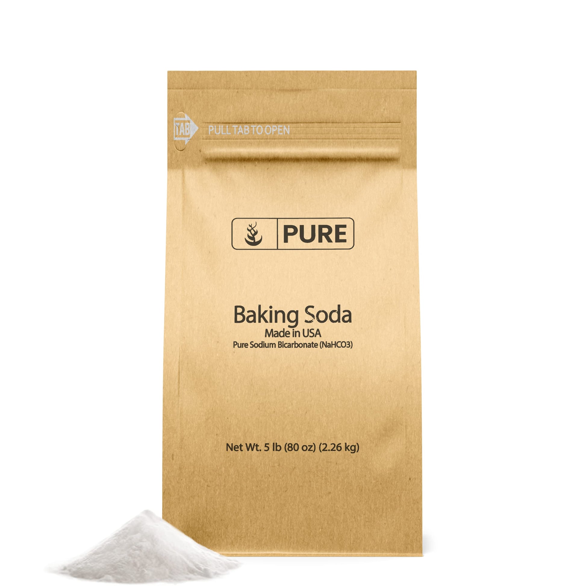 Pure Original Ingredients Sodium Bicarbonate (Baking Soda) (5 lb) Eco-Friendly Packaging  Always Pure  No Fillers Or Additives