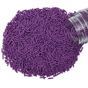 Homankit Purple Jimmies Sprinkles Edible Sprinkle Candy Soft Jimmies Toppings for Ice Cream, Cupcake, Cake, Cookie, Dessert Deco