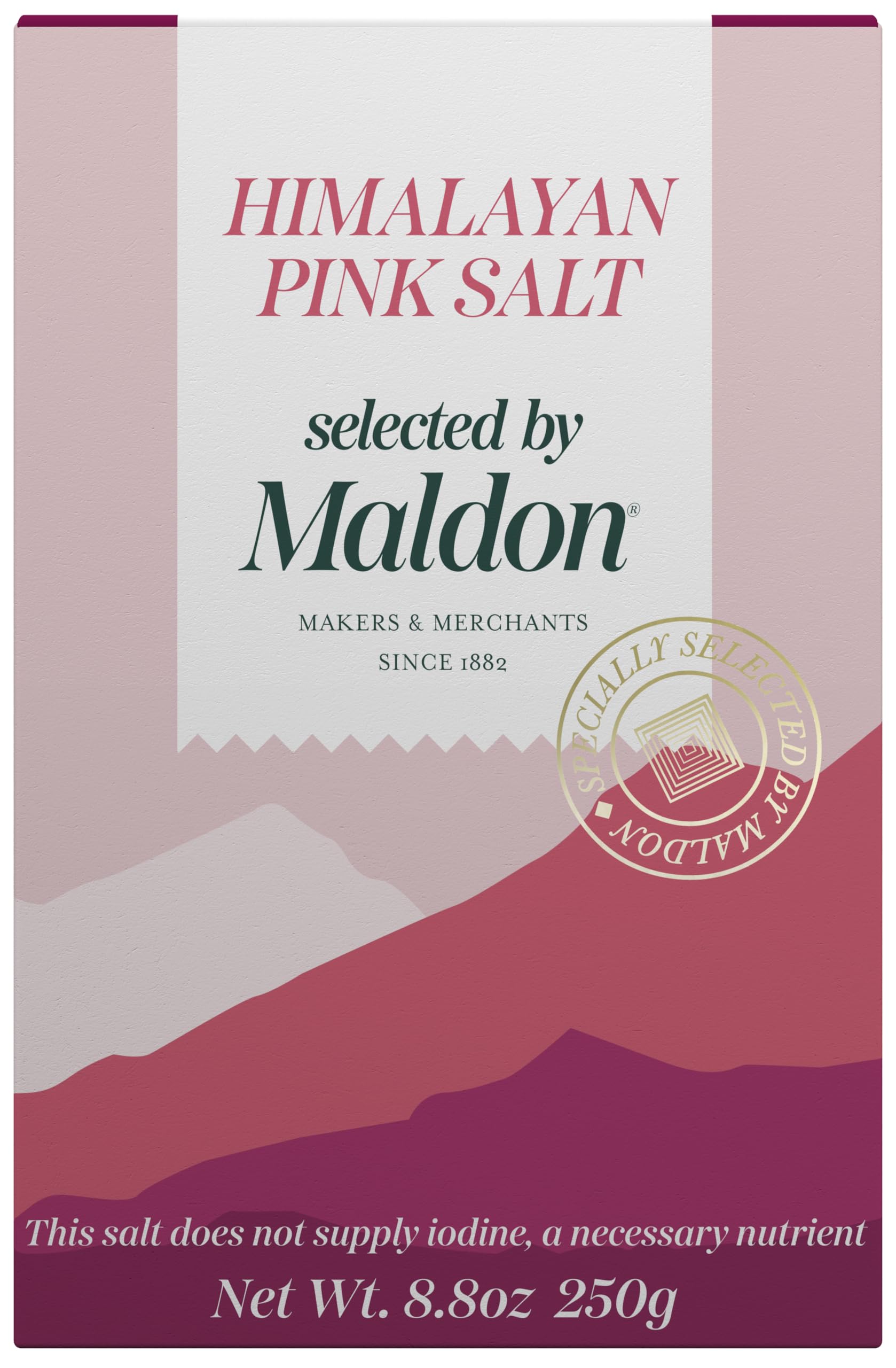 Maldon - Himalayan Pink Salt, 8.8 oz - Selected by Our Seasoned Experts - Pink Coarse Rock Salt from the Foothills of the Himala