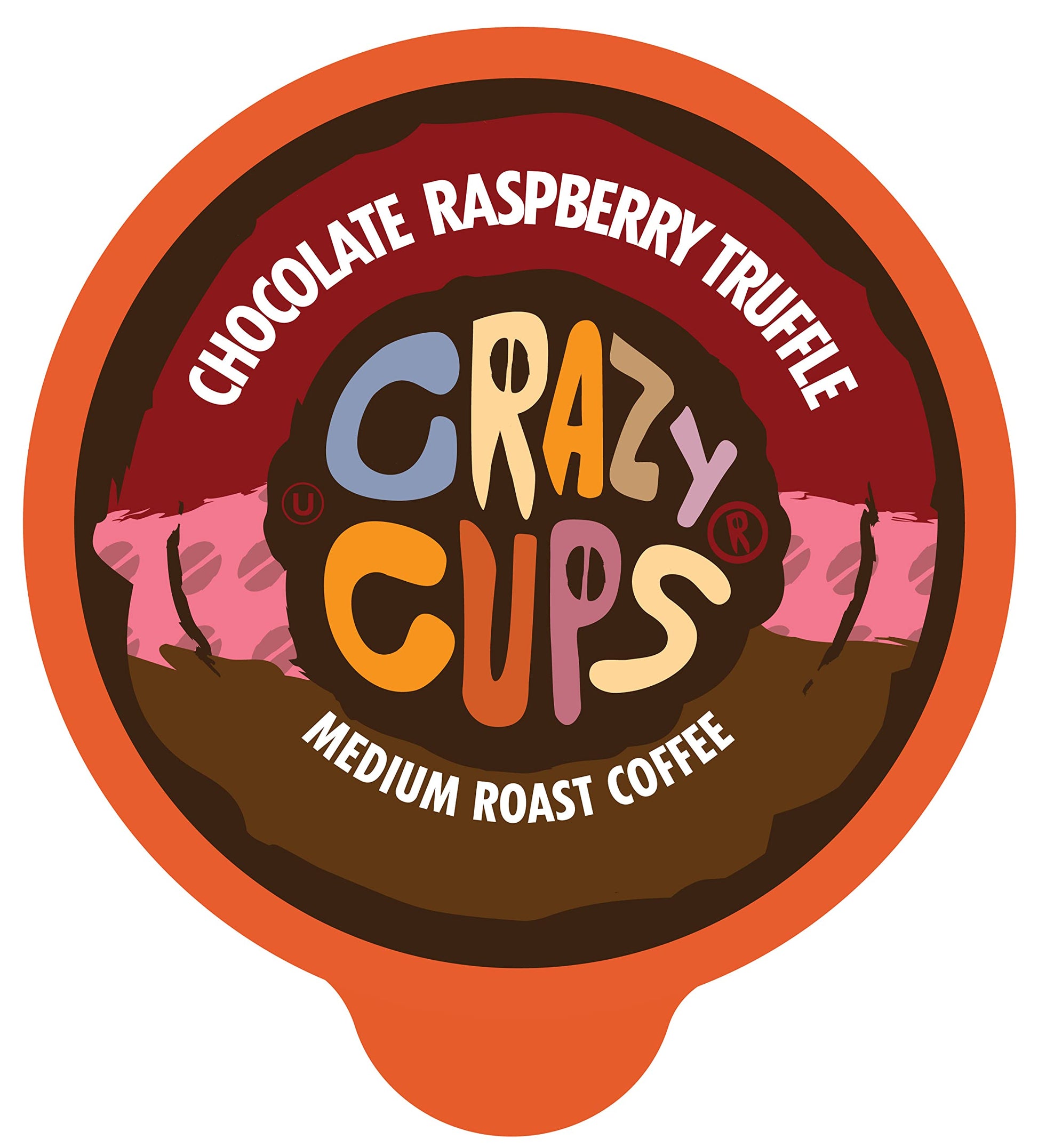 Crazy Cups Flavored Coffee, Chocolate Raspberry Truffle Coffee, Single Serve Coffee For Keurig K Cups Machines, Hot Or Iced Coff
