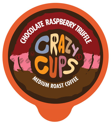 Crazy Cups Flavored Coffee, Chocolate Raspberry Truffle Coffee, Single Serve Coffee For Keurig K Cups Machines, Hot Or Iced Coff