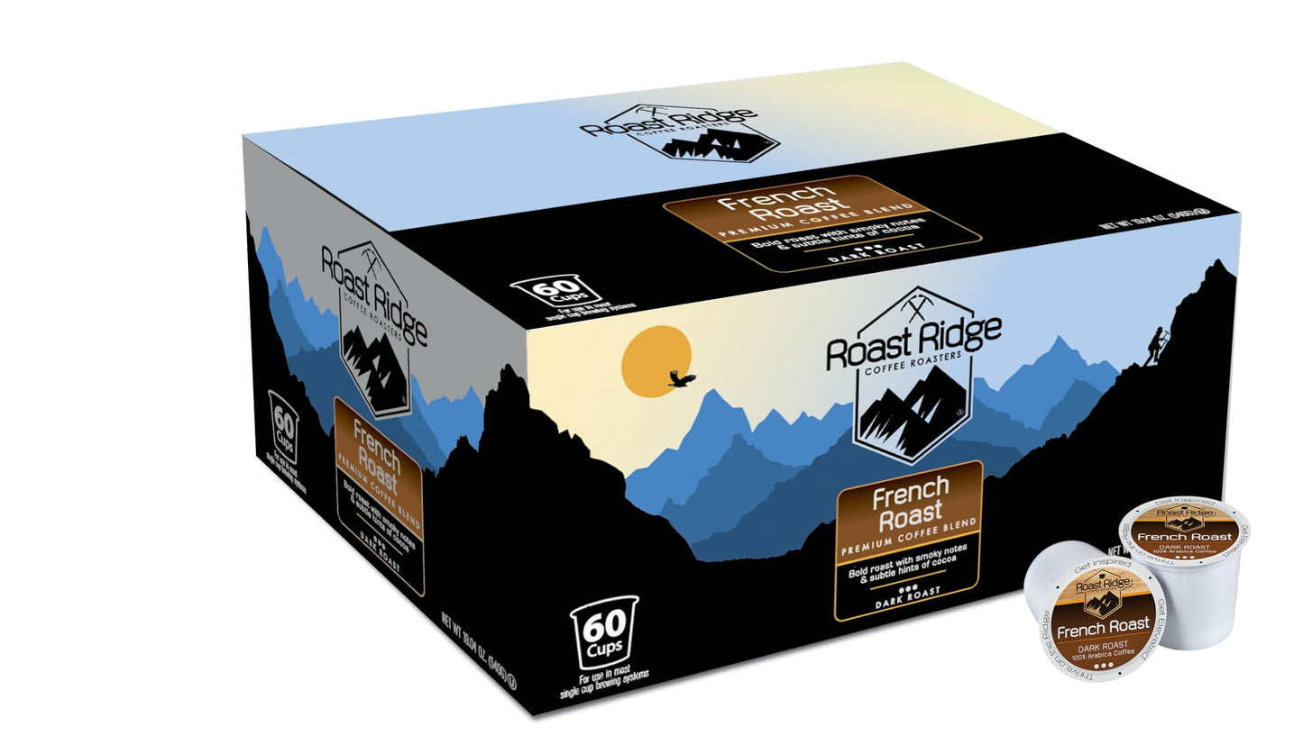 Roast Ridge Single Serve Coffee Pods for Keurig K-Cup malt-inspired  French Roast  60 Count