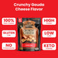 Umlands Crunchy Cheese - Gouda (3      1.9  oz Bags) | 100% Real Wisconsin Cheese, Keto, Low-Carb, High-Protein, Gluten-Free, Sh