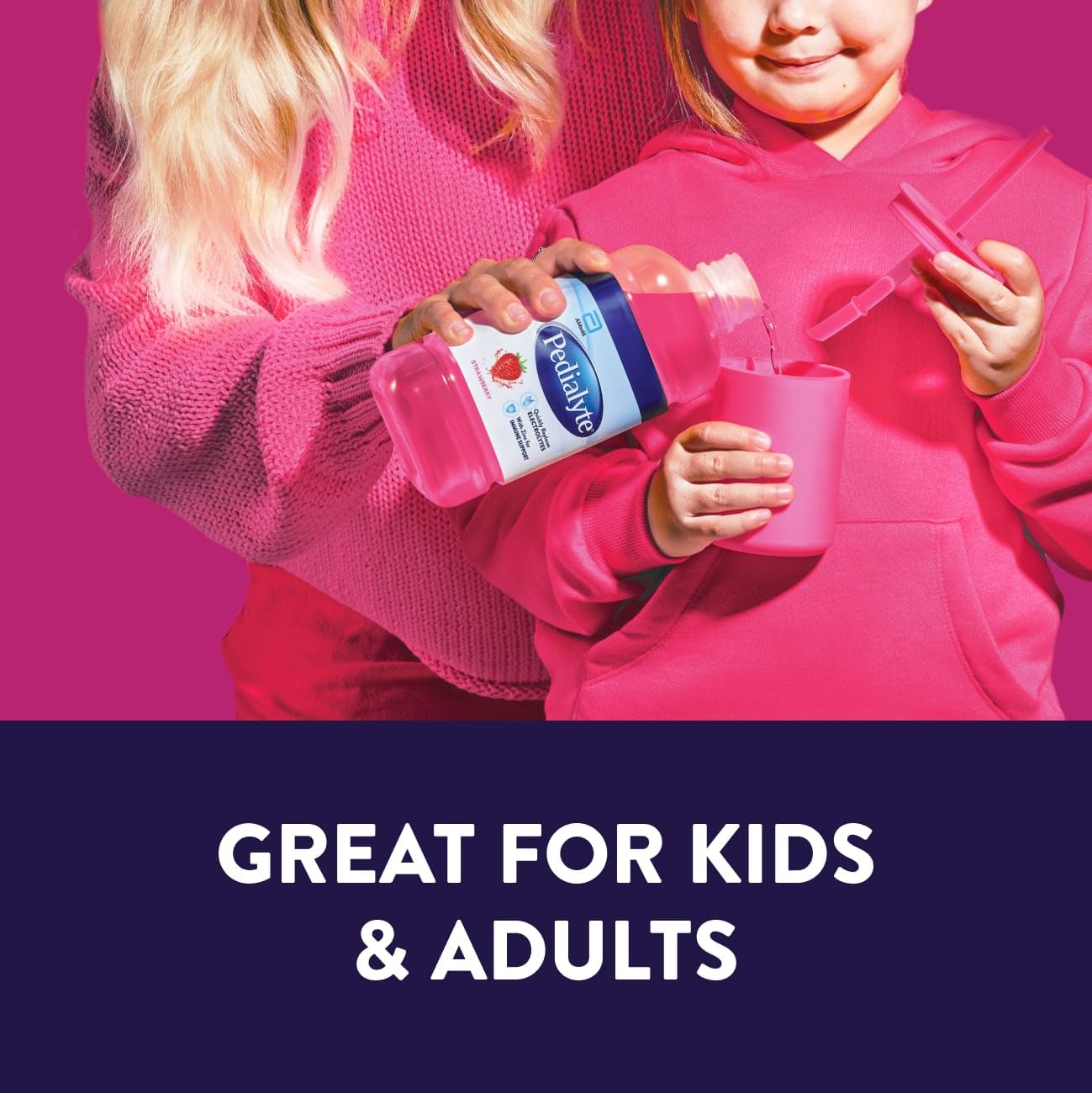 Pedialyte Electrolyte Drink, Hydration Drinks For Kids & Mature-Themeds, Strawberry, 1 Liter