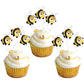 24 Pcs Bumble Bee Cupcake Toppers Little Figurine Bee Cupcake Picks Oh Babee Cake Decorations For Bee Theme Baby Shower Kids Boy