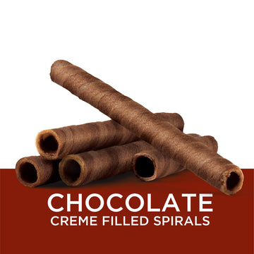 Got Milk Wafer Spirals, Chocolate, 14 Oz. Tin With 36 Rolls, Delicious Rolled Wafer Rolls With Filling, Chocolate Wafer Cookies
