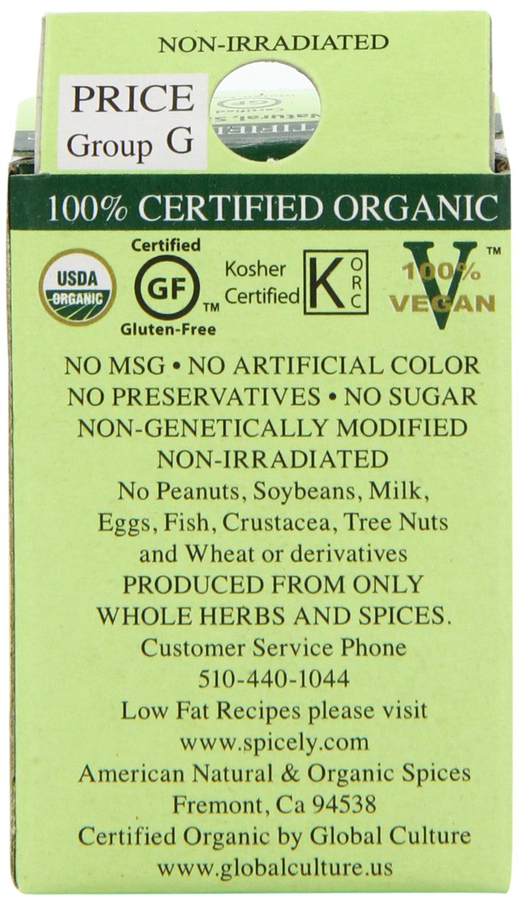 Spicely Organic Cayenne Pepper, 0.6 Ounce (Pack Of 6)