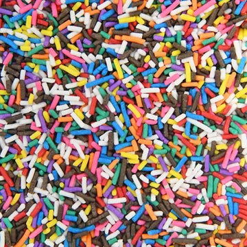 Sprinkles For Ice Cream Cake Topper And Decorations - Ice Cream Sprinkles In Colorful Vegan Rainbow Jimmies - Ice Cream Sundae Toppings In Rainbow And Chocolate Sprinkles For Cake Decorating, Baking