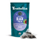 Teatulia Organic Black Tea Bags - 50 Pyramid Sachets - 100% Compostable - Strong English Breakfast