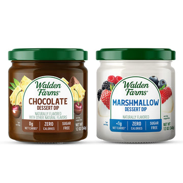 Walden Farms Dessert Dip (12 Fl Oz (Pack of 2), Variety Of, Chocolate, Marshmallow)