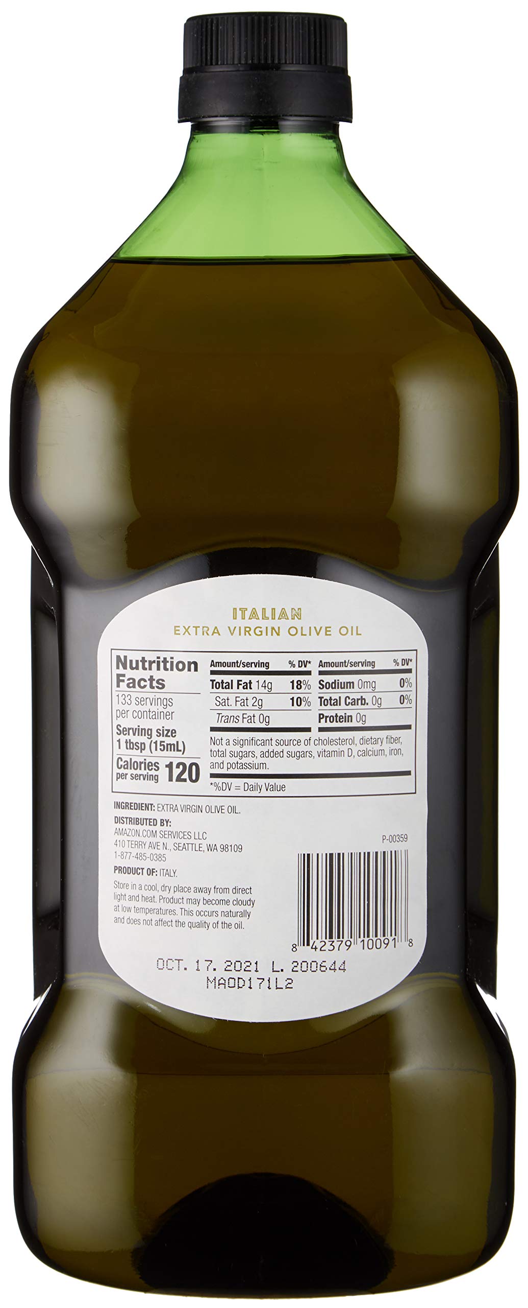 large online retailer Fresh Italian Extra Virgin Olive Oil, Cold Pressed, 67.63 Fl Oz (2 Liter), Model 5001
