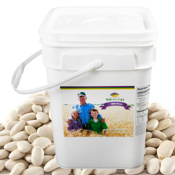 Wheatland White Beans  Premium Packaging  Mylar, Oxygen Absorber & Bucket Provide 25 Year Shelf Life  Lab-Tested Iso 17025 Verif