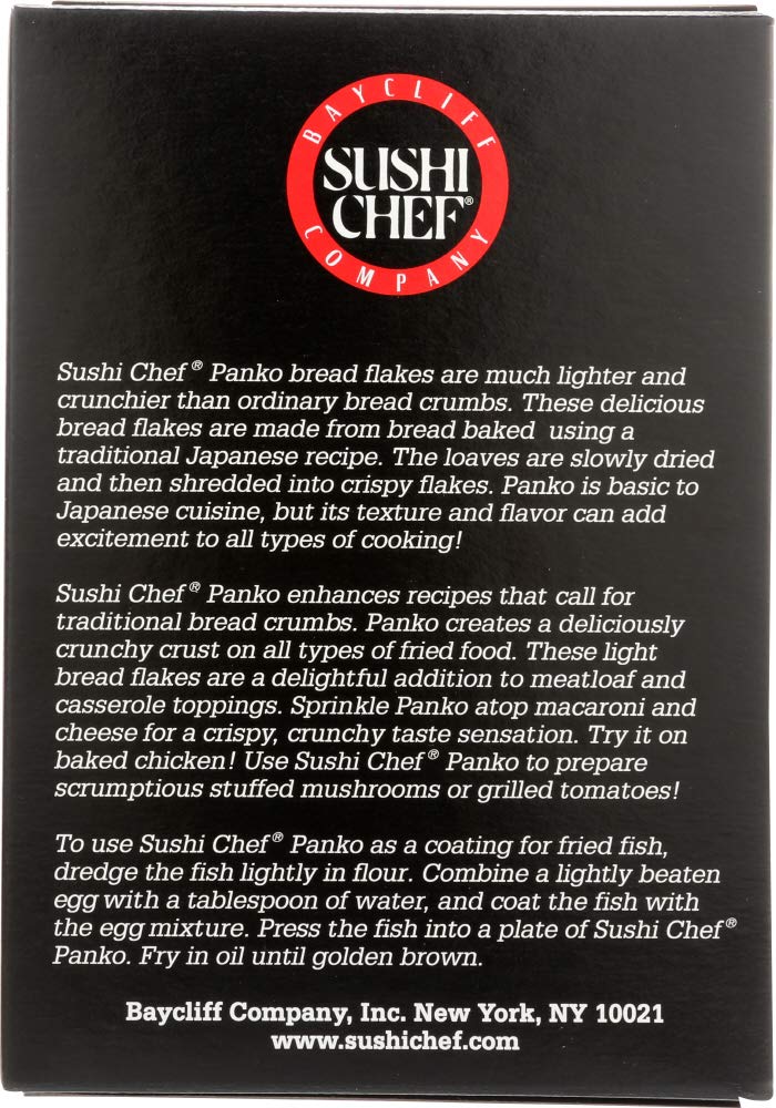 Sushi Chef Panko Japanese Bread Flakes, 8-Ounce Boxes, Pack of 6, Model 019830