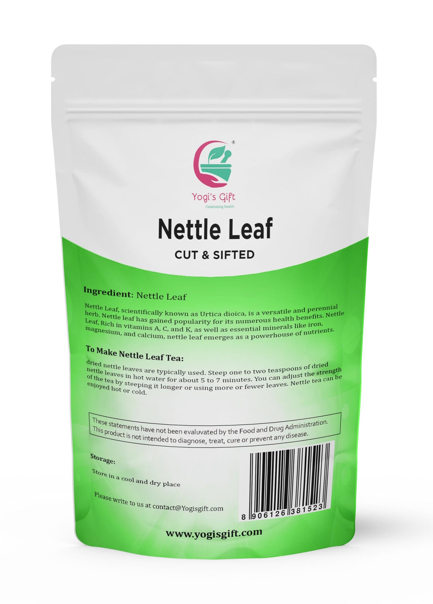Stinging Nettle Leaves Dried 1 Lb | Cut And Sifted | Loose Nettle Leaf Herb Bulk | Non- Gmo, Ethically Sourced | By Yogis Gift®