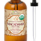 US Organic Macadamia Nut Oil, Unrefined Virgin, Cold Pressed, 4 oz, Clear, Model MAOL021ANP, Amber Glass Bottle with Dropper