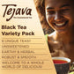 Tejava Tea Variety Pack, 52Ct. 6 All Natural Unsweetened Flavored Recyclable Single Serve Assorted Variety Pack Black Tea Pods,