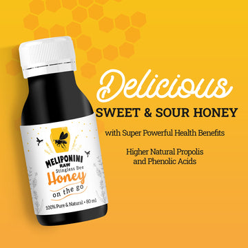Meliponini - Stingless Bee Honey, Antioxidant-Rich Raw, A Powerful Alternative to Manuka, Tasty Sweet and Sour Pure with Many He