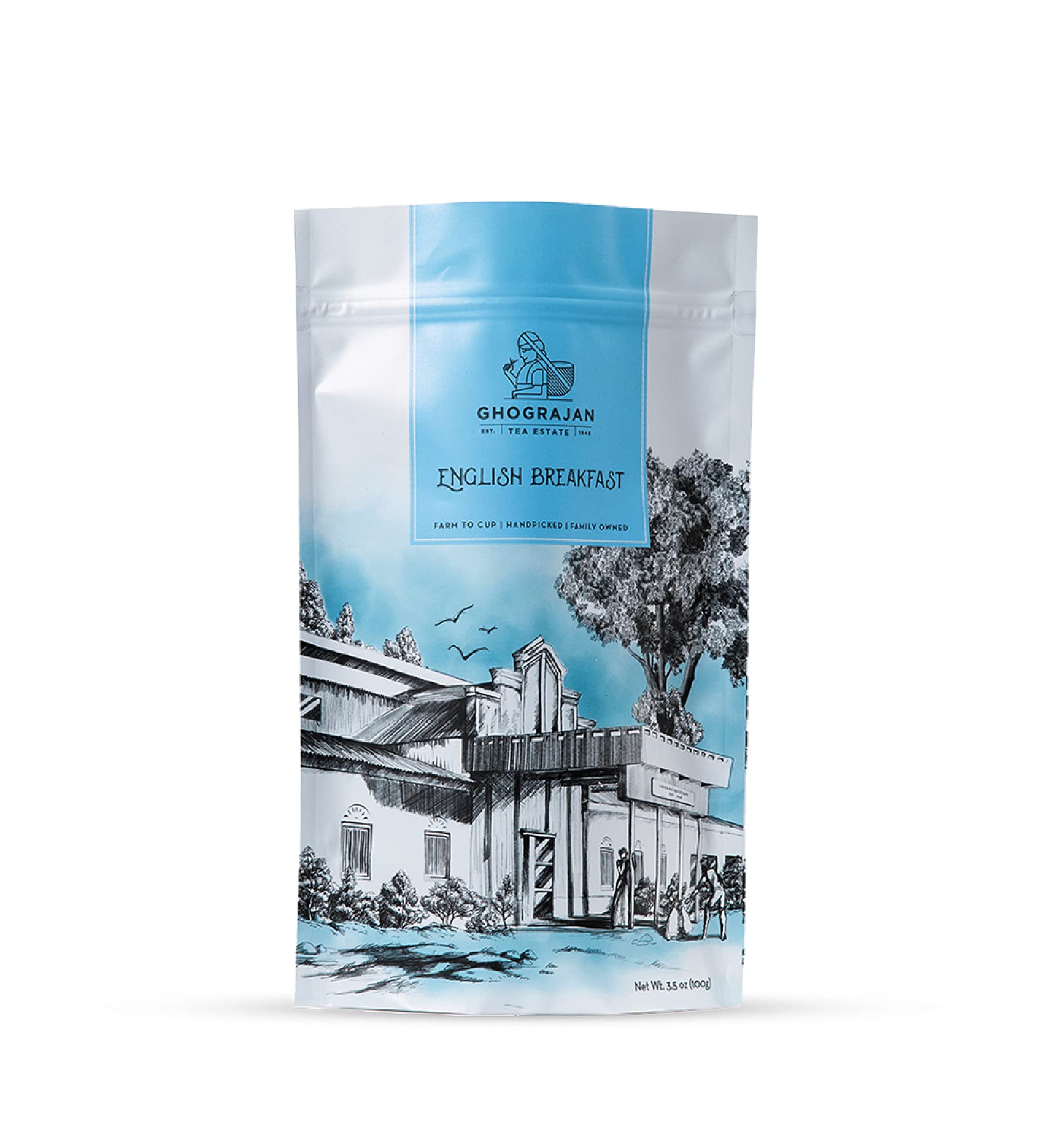 English Breakfast Loose Leaf Black Tea (200+ Servings) - Fresh Harvest - Strong Full Bodied Whole Leaf Assam Black Tea - Farm2Cu