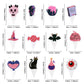 Ercadio 24 Pack Pink Halloween Cupcake Toppers Halloween Witch Hat Cat Skull Bat Cupcake Picks Pink Ghost Halloween Cupcake Topp