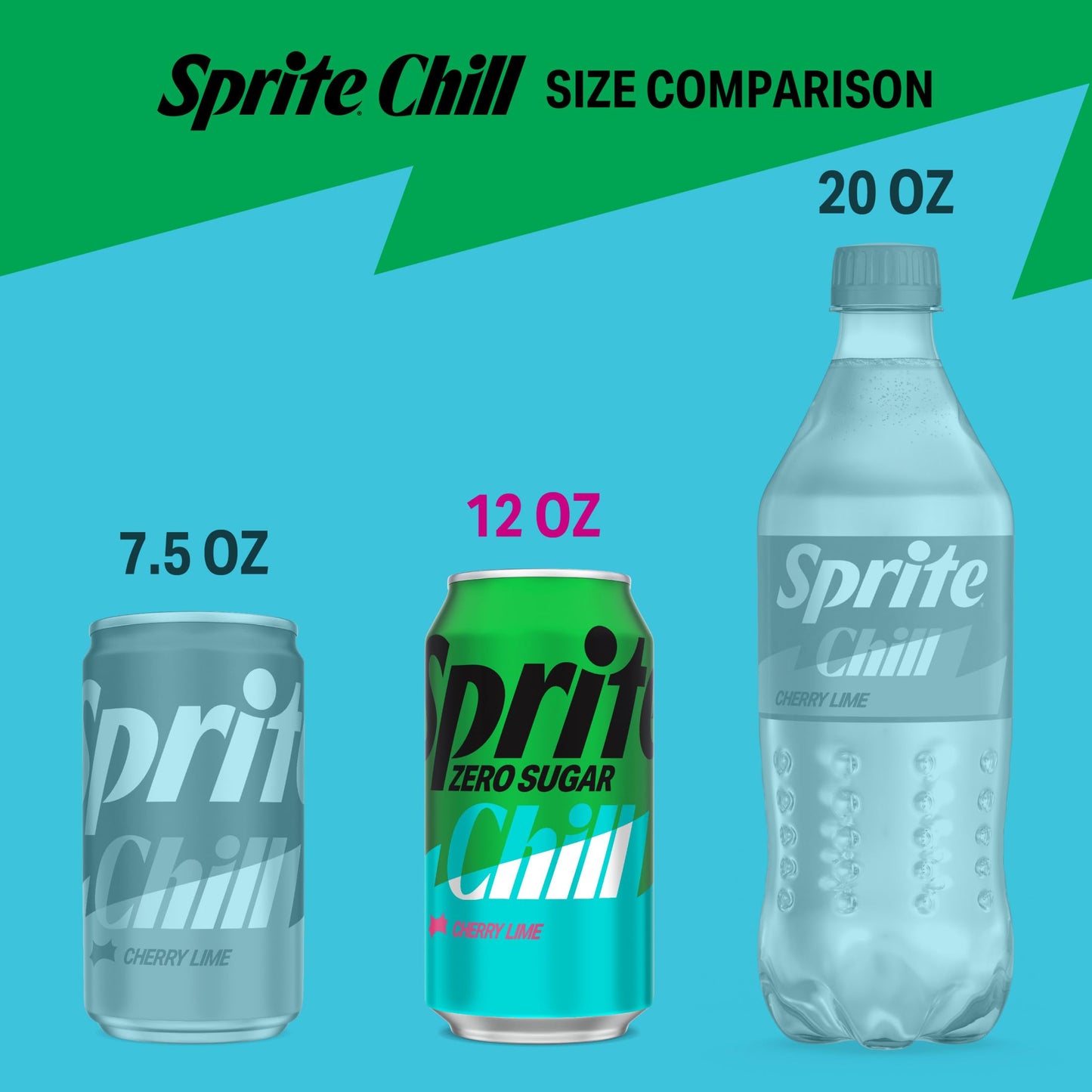 Sprite Zero Cherry Lime Soda, Zero Sugar, 12 fl oz Cans, 12 Pack, Model 049000555653