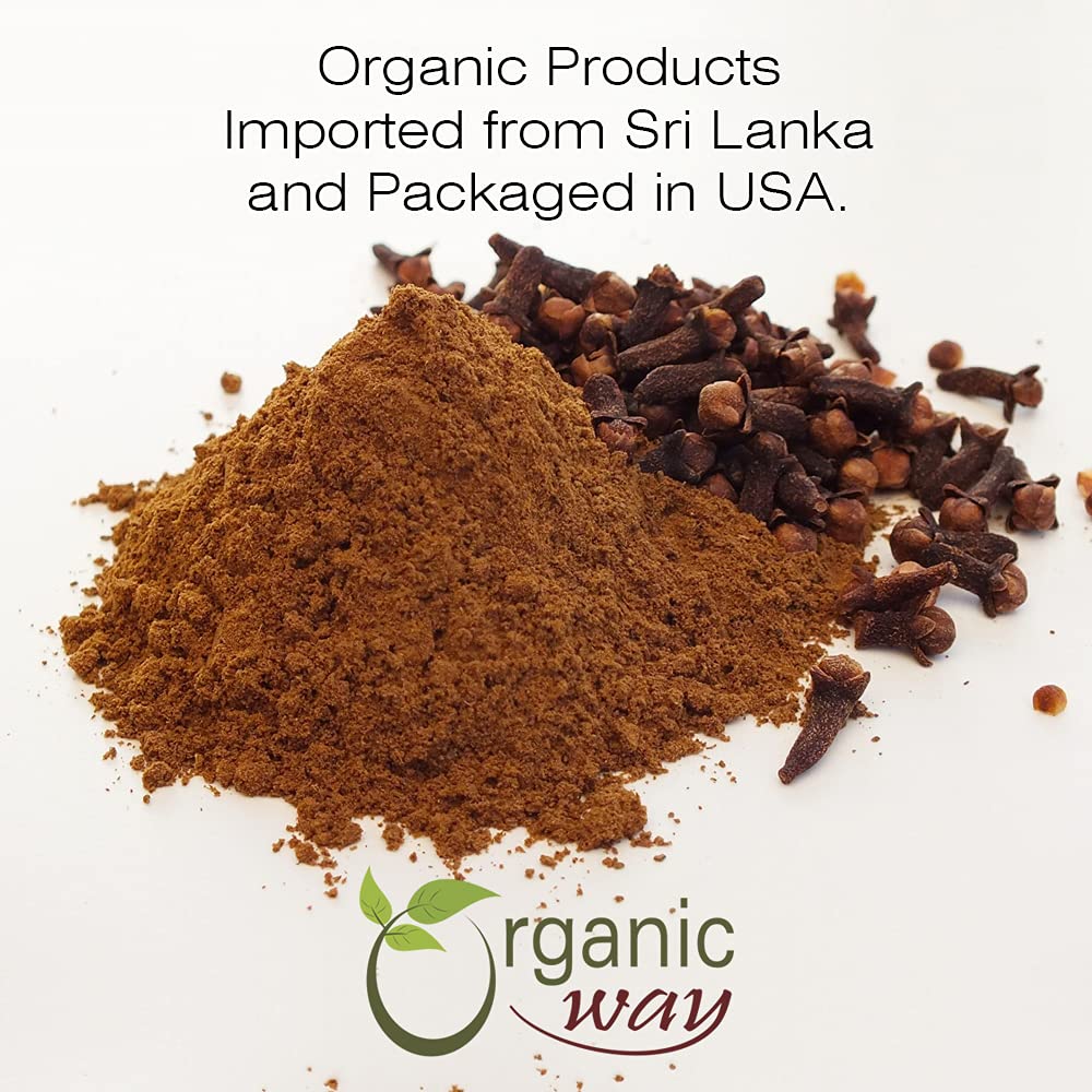 Organic Way Enhanced Cloves Powder (Syzygium Aromaticum) - Aromatic Spice | Organic & Kosher Certified | Raw, Vegan, Non Gmo & Gluten Free | Usda Certified | Origin - Sri Lanka (4 Ounce (Pack Of 1))