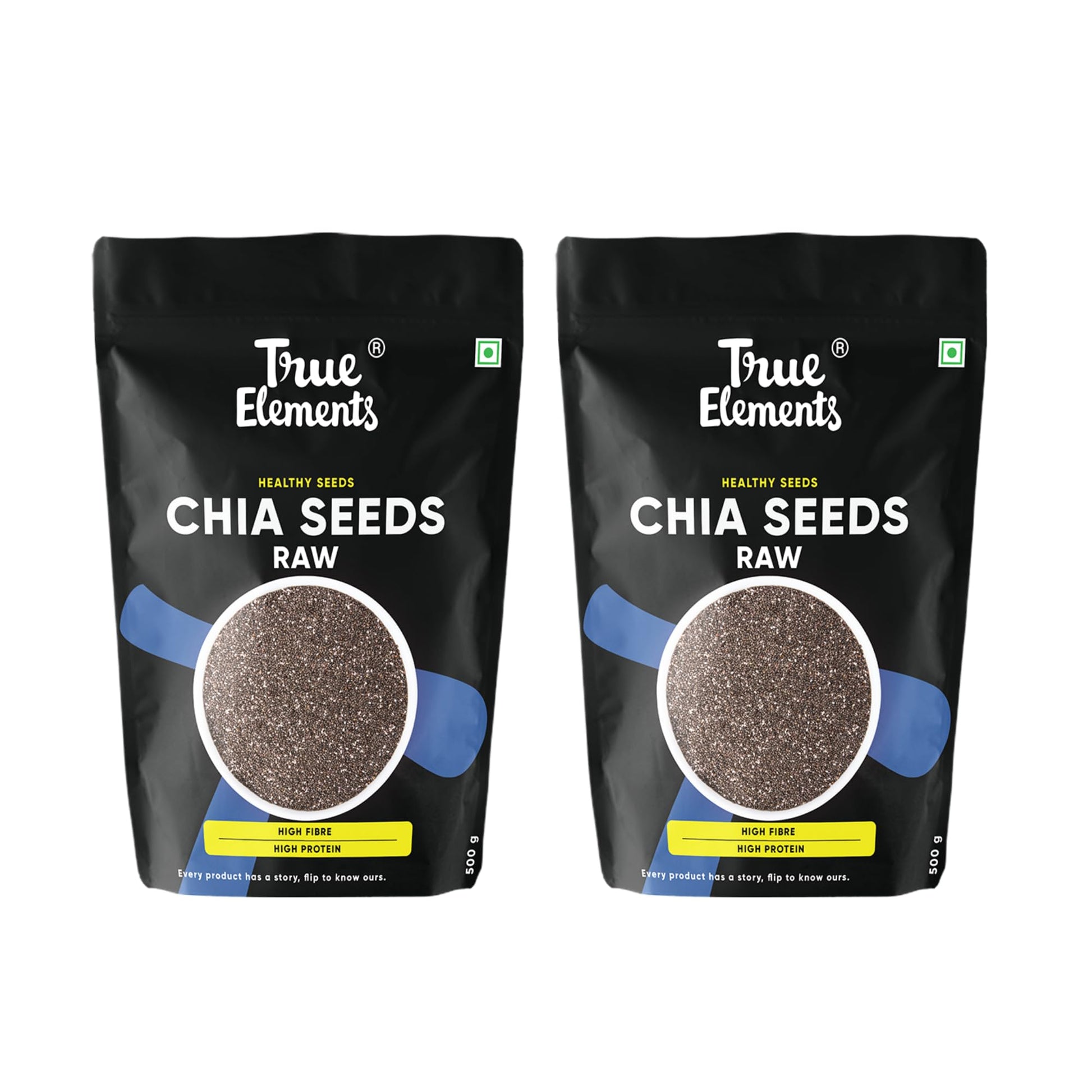 Chia Seeds 1Kg By True Elements - Sabja Seeds | Healthy Seeds For Weight Loss | Seeds For Eating | Diet Snacks | 100% Clean And 