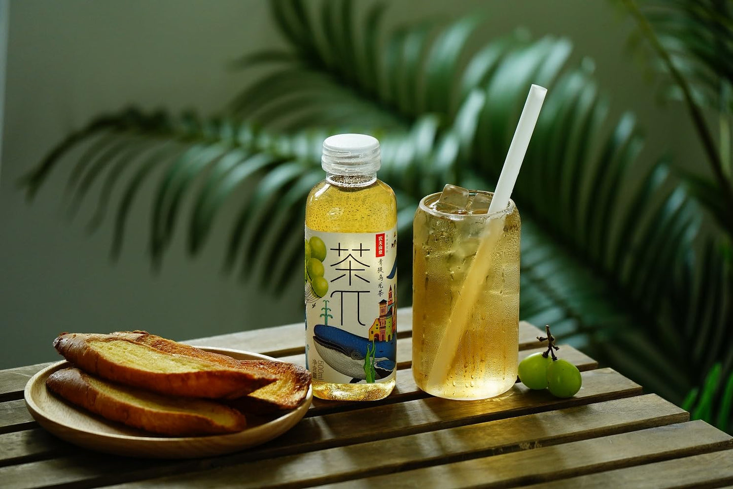 Tea Pi Iced Tea - Oolong Tea, Green Grape Sweet Iced Fruit Tea Bottles, Real Juice, -16.9 Fl Oz, 500Ml, 15 Pack