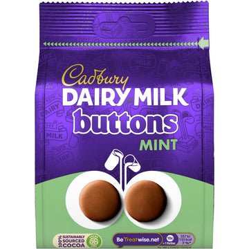Cadbury Dairy Milk Giant Mint Chocolate Buttons 110G