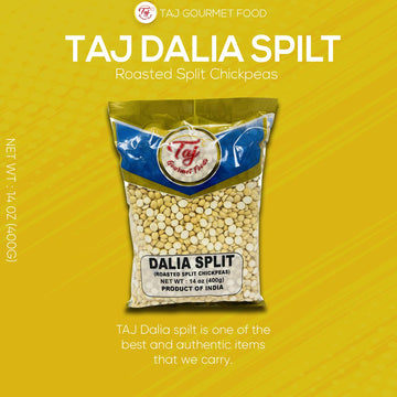 Taj Premium Indian Dalia Split (Roasted Split Chickpeas Daliya), (14Oz)