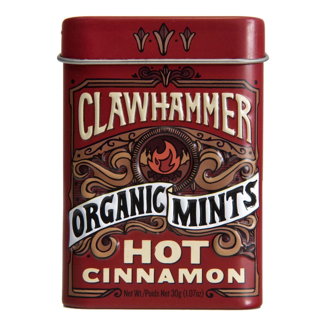 Clawhammer Organic Hot Cinnamon Mints, 30 Gr