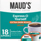 MAUDS Decaf Espresso Coffee Pods, 100% Arabica, 18 Count, KCup Compatible, Solar Energy Produced, Recyclable