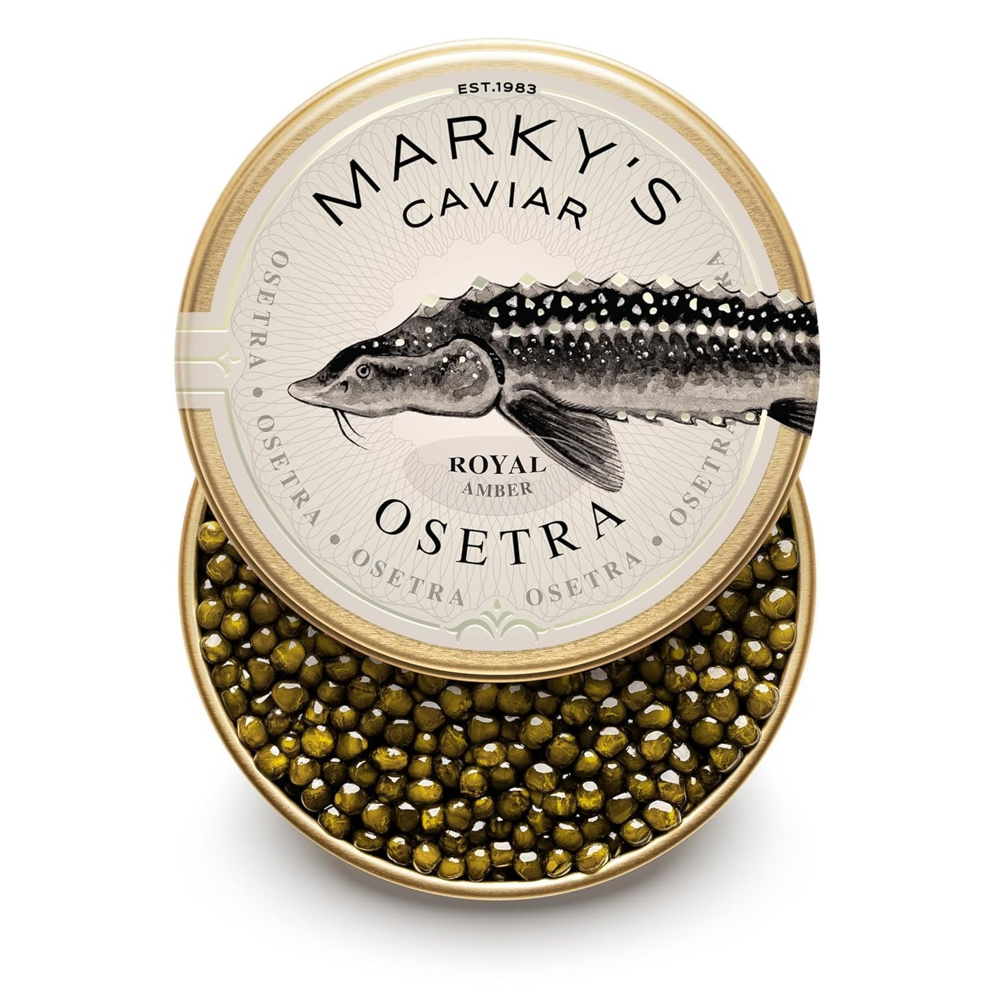 MARKYS Caviar Tasting Gift Set - 4 Pack of 0.5 oz Kaluga Royal, Hackleback, Osetra Royal, Paddlefish - Includes Serving Set & Cooler Bag