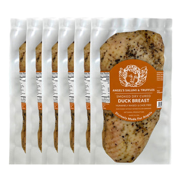 ANGELS SALUMI Smoked Dry-Cured Duck Breast Prosciutto – Gourmet Charcuterie, 10.5-12oz (Pack of 6), Antibiotic & Hormone-Free