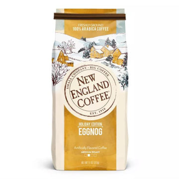 New England Coffee Eggnog Medium Roast Ground Coffee  11oz Bag (Pack of 1)