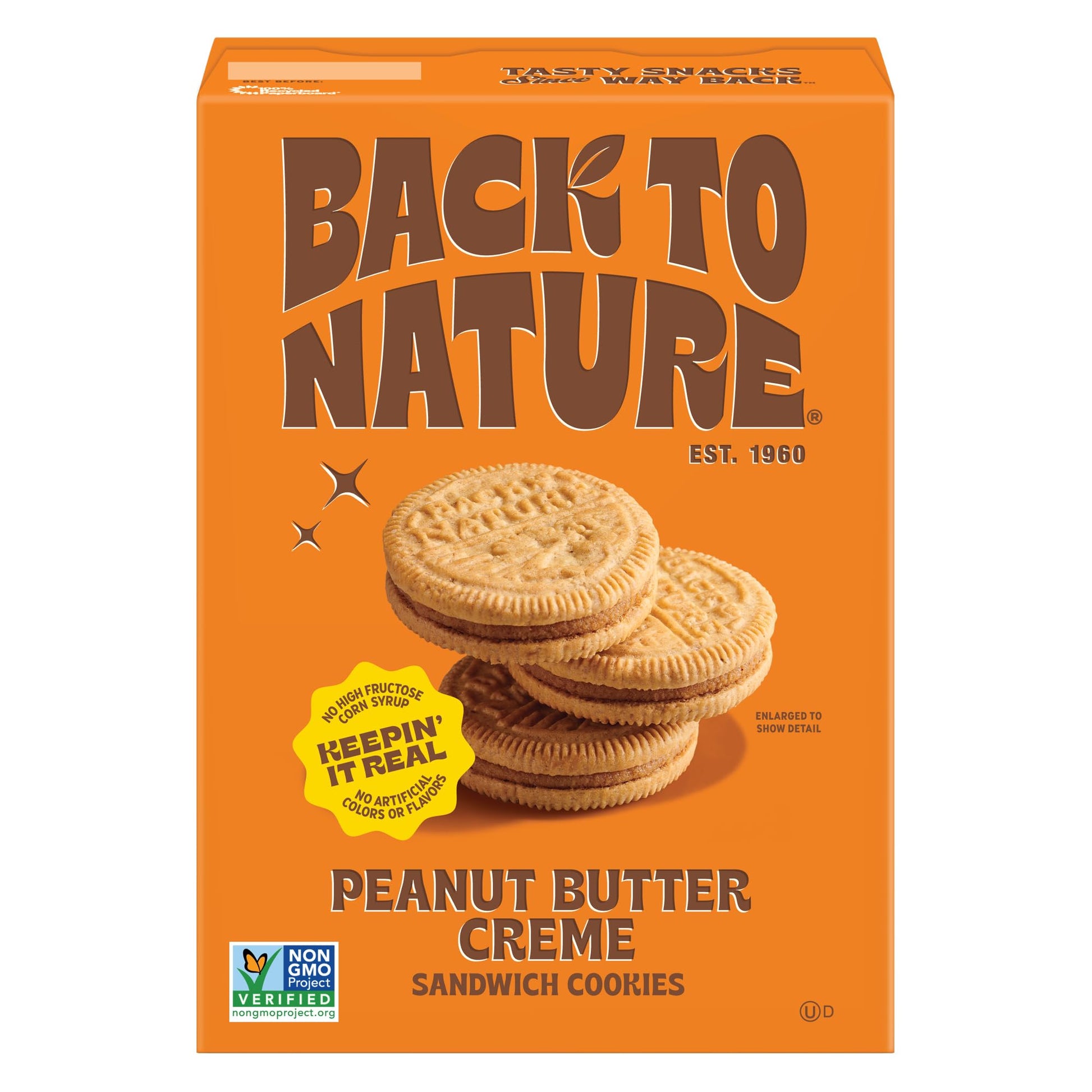 Back to Nature - Peanut Butter Creme Sandwich Cookies - Made with Real Ingredients like Wheat Flower & Whole Grains - Seriously 
