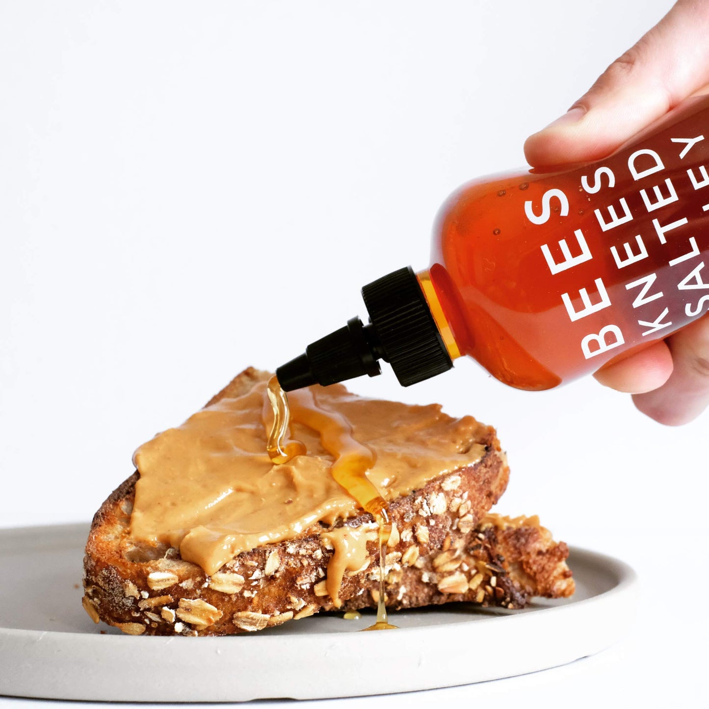 Bushwick Kitchen Bees Knees Salted Honey Squeeze Bottle, Raw Honey, 12.5oz, Gluten Free, Unfiltered, Made in USA
