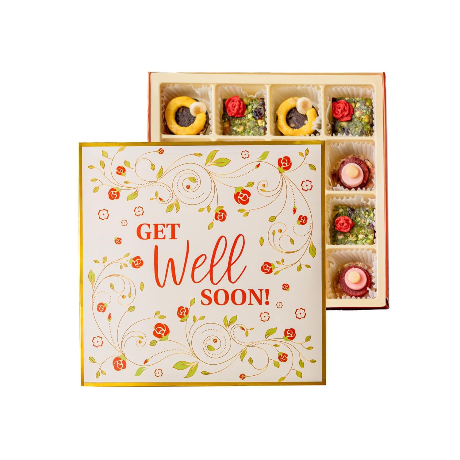 Laumire Gourmet Fruits - Superfood Parfait Collection [Get Well Soon Edition] - Square (16 Pcs) - Healthy Get Well Soon Gift Bas