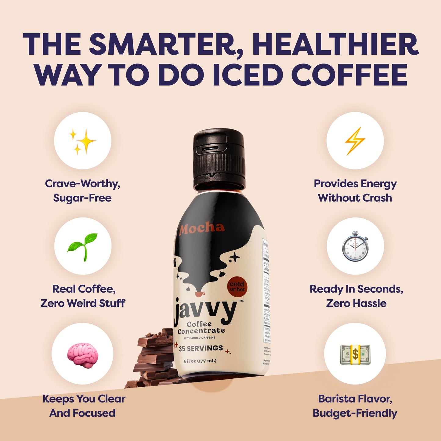 Javy Coffee Cold Brew Coffee Concentrate, 6 Fl Oz (Pack of 2), Black, Perfect for Iced & Hot Coffee