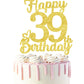 39 Birthday Cake Toppers-Gold Glitter, 39Th Cake Topper For Men,39 Cake Topper For Women, 39Th Birthday Decorations,39Th Birthda