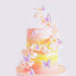 Cyodoos 30Pcs Purple Gold Edge Mixed Size Lively 3D Waterproof Butterfly Cupcake Topper For Girls Women'S Happy Birthday Wedding
