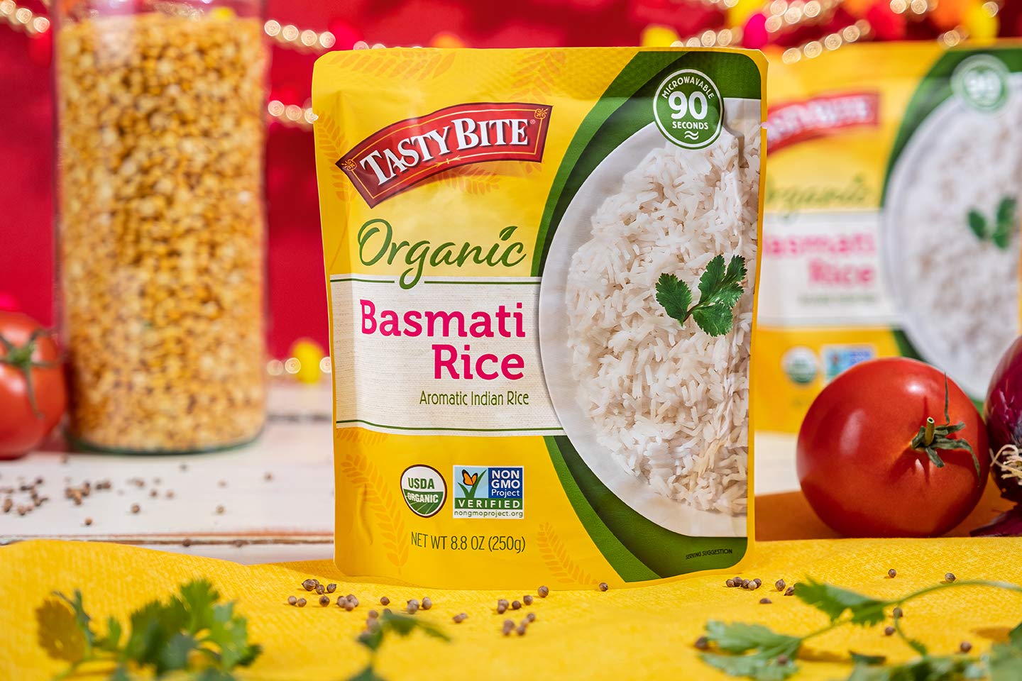 Tasty Bite Organic Basmati Rice, Microwaveable Cooked Rice, 8.8 Ounce (Pack of 6)