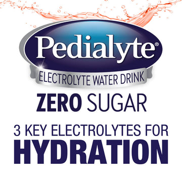 Pedialyte Electrolyte Water With Zero Sugar, Hydration With 3 Key Electrolytes & Zinc For Immune Support, Fruit Punch, 1 Liter,