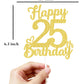25 Birthday Cake Toppers-Gold Glitter, 25Th Cake Topper For Men,25 Cake Topper For Women, 25Th Birthday Decorations,25Th Birthda