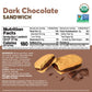 Olyra Dark Chocolate Sandwich Breakfast Biscuits, Organic Vegan, Low Sugar, High Fiber, Pack of 12