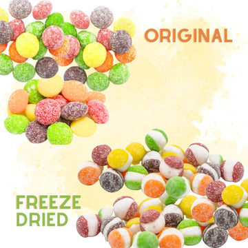 Freeze Dried Candy Sour Skittles 5Oz Rainbow Candy - Deliciously Crunchy, Intense Flavor, Lightweight Snack - Resealable Bag (So
