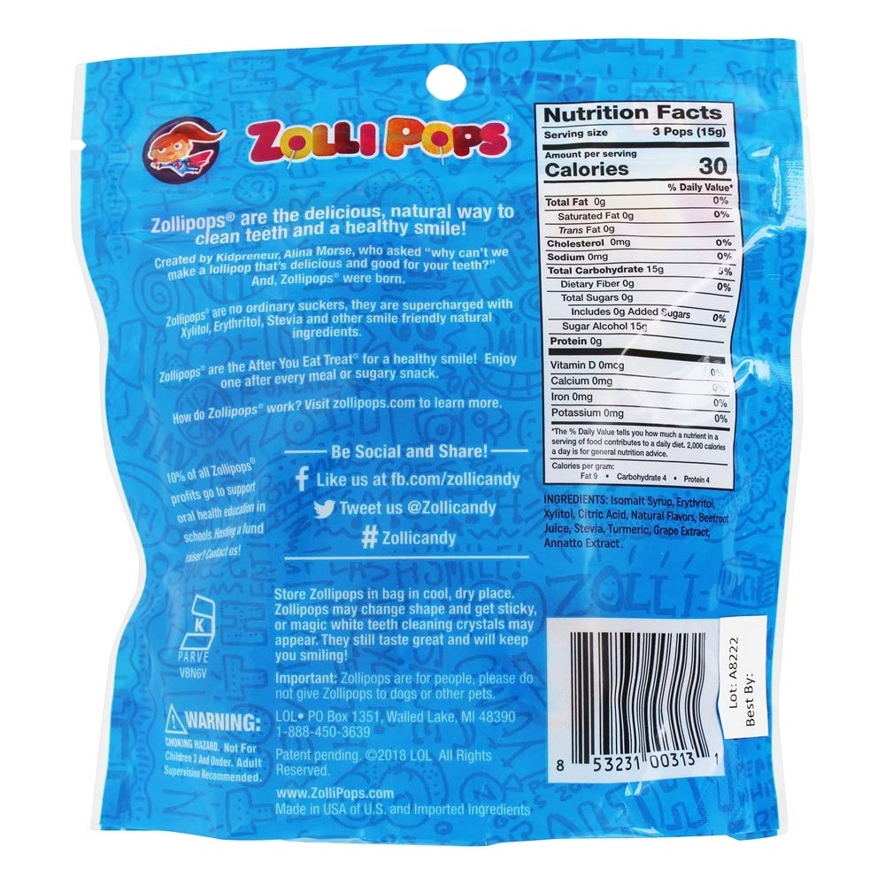 Zollipops - Holiday Variety Pack - Clean Teeth Lollipops, 3.1 Oz