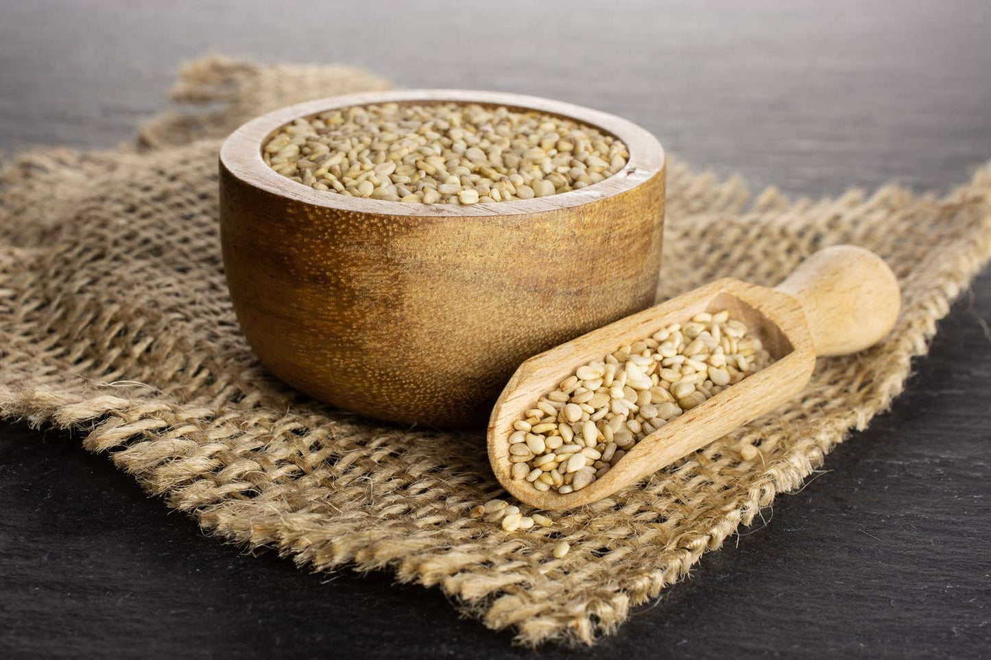 Food to Live Organic Unhulled Sesame Seeds, 16 Pounds - Non-GMO, Whole Natural Raw White Sesame Seeds, Kosher, Vegan, Bulk, Rich