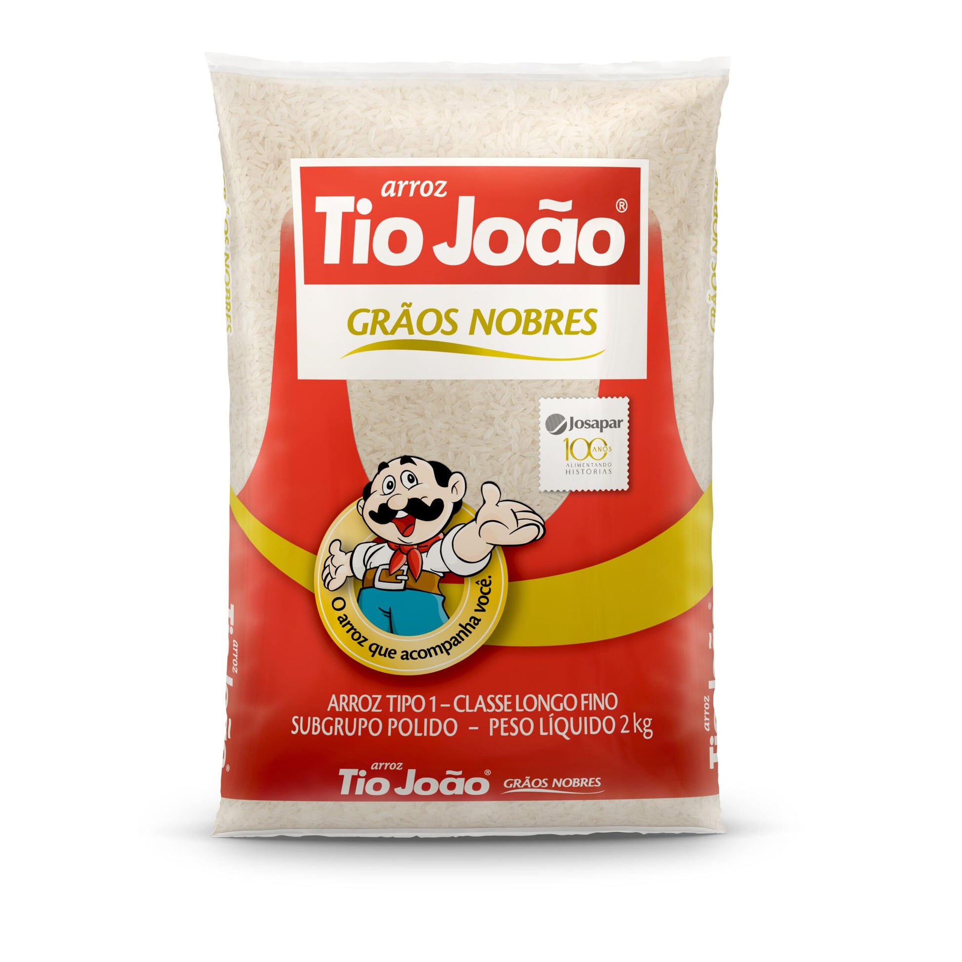Tio João Arroz Rice 100% Noble Grain 2 kg - Justchee Pack